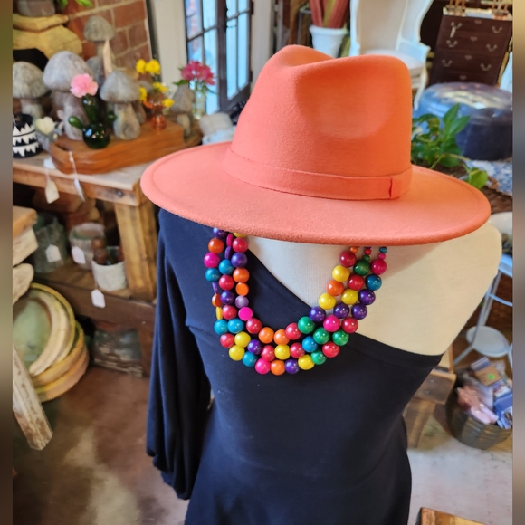Bright Orange Fedora Brim - Super cute 😍 Unisex - Picture 10 of 17